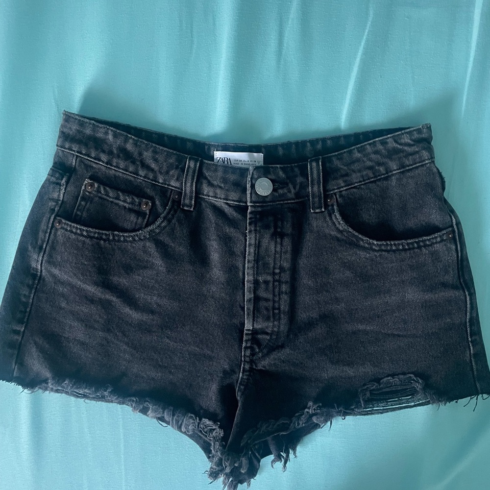 Zara Black Jean Shorts